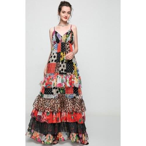 Summer 2021 Holiday Style Womens elegant slip dress High quality floral print strapless dress B495