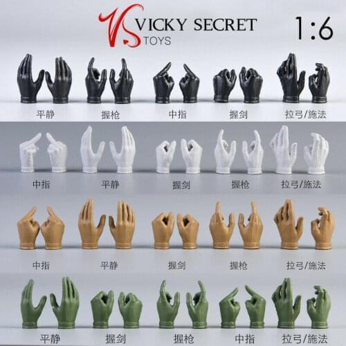 1/6 VSTOYS Colourful Glove Accessories Model 19XG56A/B/C/D Fit 12" Action Figure Toy