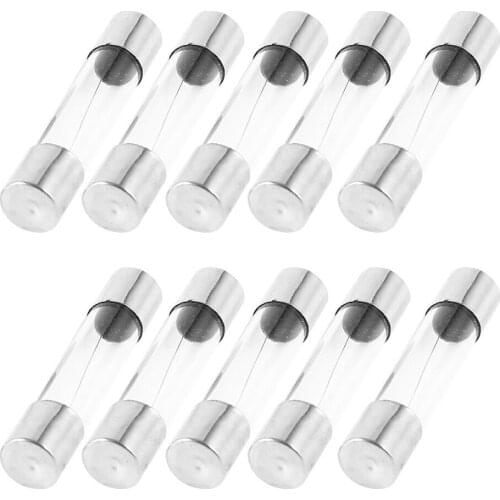 10 Pcs Fast Blow Type Glass Tube Fuses 6x30mm 250V 3Amp