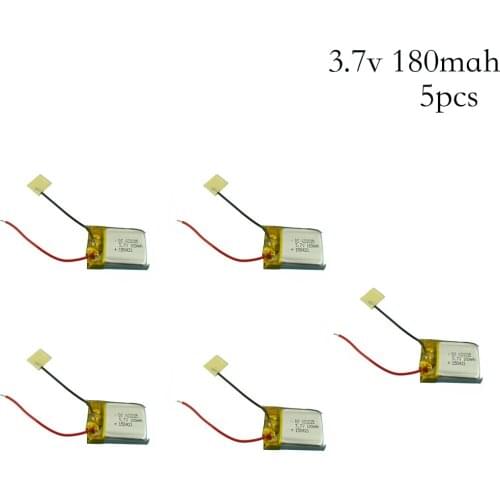 5pcs 3.7V 180mAh Lipo battery for Syma S105 S107 S107G S109 S026 S026G S111G S107N for Skytech M3 Li-Po Battery Helicopter Part