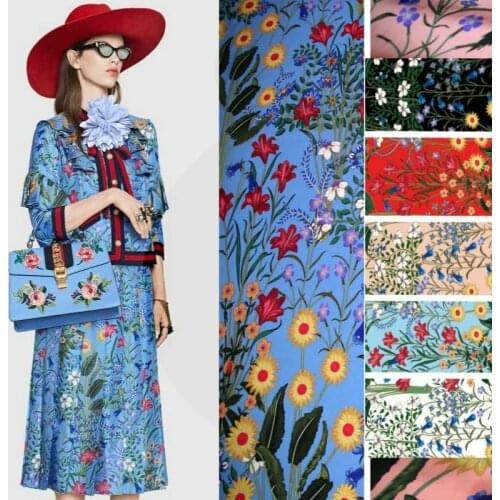 50x145cm Italian G printed fabric soft womens skirt fashion dress scarf polyester material diy parent-child fabric cloth