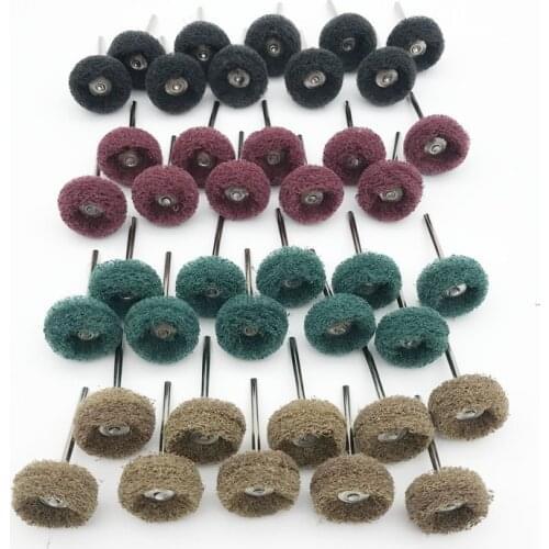 80pcs Mini Drill Abrasive Brush Nylon Buffing Polishing Wheel with 3mm Shank for Dremel Rotary Tool Accessories Set Dropshipping