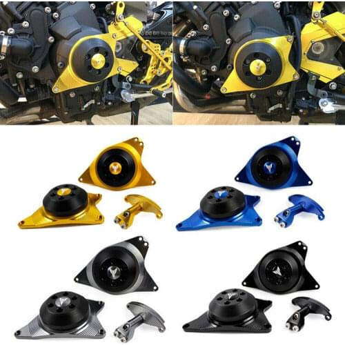 CNC Aluminum Engine Case Stator Clutch Cover Frame Slider For Yamaha MT09 FZ09 MT-09 FZ-09 2014 2015 2016 2017 2018 2019 2020