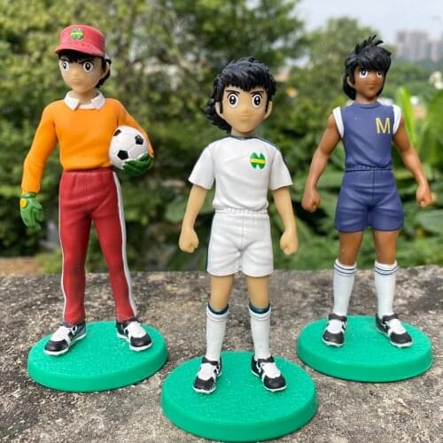 Animation Captain Tsubasa 13cm Action Figures Ozora Tsubasa Wakabayashi Genzo KojiroHyuga Model Toy