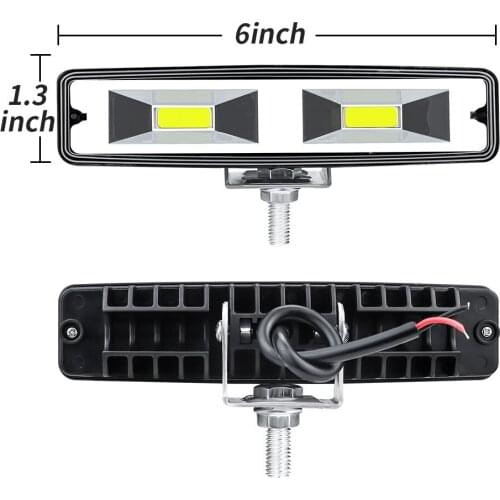 12V LED Work Light 2LED 4000LM Car Dustproof Lamp Waterproof 48W 6500K