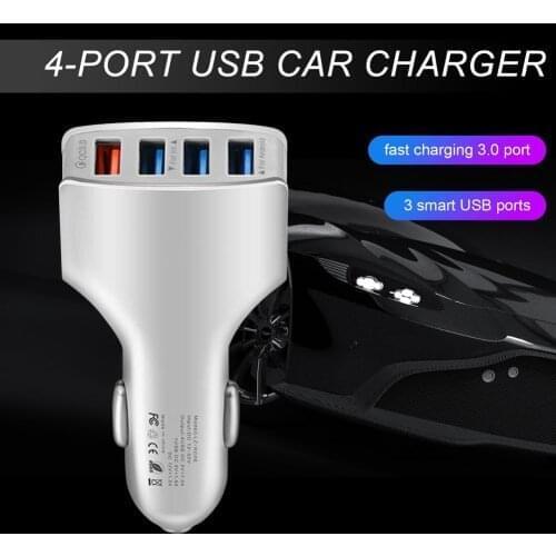 Car Charger Dual USB QC 3.0 Adapter Cigarette Lighter LED Voltmeter For All Types Mobile Phone Charger Smart Dual USB Charging