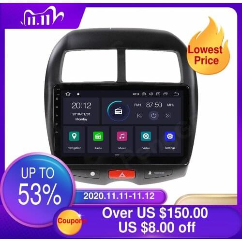 Car DVD Player for MITSUBISHI ASX 2010-2018 Touchscreen Multimedia Radio Android 10.0 Car Stereo GPS Navigation Bluetooth OBD2