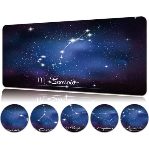 Big Mouse Pad 30x60CM/30x80CM Gaming Mouse Pad Non-slip PU Leather Large Mouse Mat Star Pattern Computer Keyboard Mousepad
