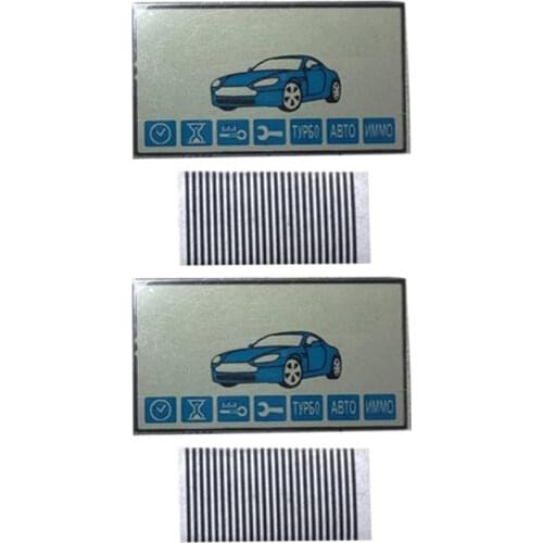 Wholesale 2 PCS/lot A93 Keychain LCD Display flexible cable zebra paper For Russian Starline A93 lcd remote control Key Trinket