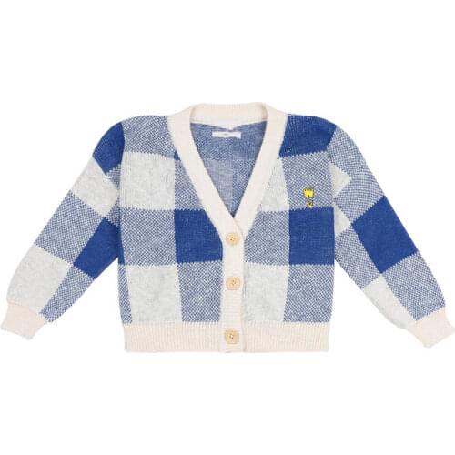 Childrens Sweater Euro American Boys' Cartoon Long Sleeve Pullover Knitted Button Cardigan 2021ss Spring Summer Bobo NEW