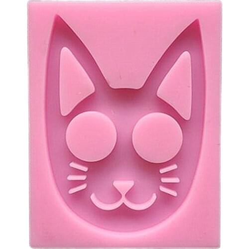 DIY Resin Mold Super Glossy Self-defense Cat Keychain Pendants Silicone Mould AXYD