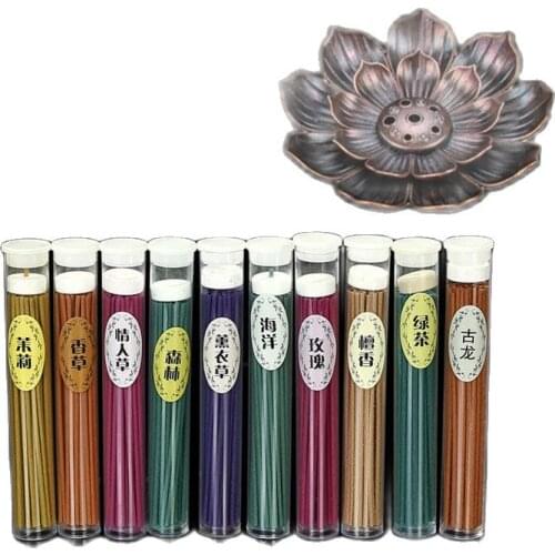 Hot Stick Incense set Lotus Burner Holder and 40-50PC Line Incense Home interior decorate Air Freshener Aromatherapy Supplies