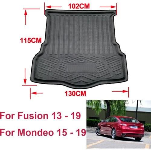 Boot Mat Rear Trunk Liner Cargo Floor For Ford Fusion Mondeo 2007-2019 08 13 14 15 16 Tray Carpet Mud Kick Protector Cover