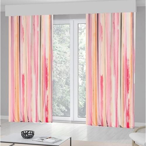 Kozzy Home RFE432 Satin Printed Single Wing Backdrop Curtain-Orange 135x270 cm