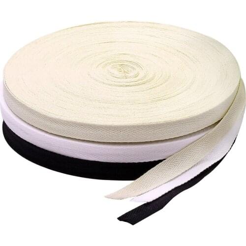 50Yards Eco-Friendly Cotton Tape High Tenacity Belt Bag Label Ribbon Cotton Sewing Tape Binding DIY Crafts Accessories