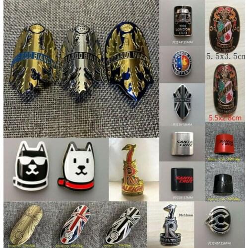 Road Bike BMX Bicycle Metal Alloy Head Badge Decals Frame Stickers