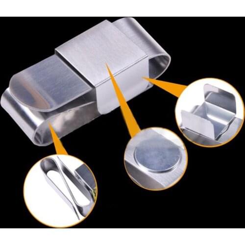 Strong Magnetic Billiard Ball Pool Cue Chalk Holder Stainless Steel S Shape Clip Compact Size Portable Professional Snooker 54DE