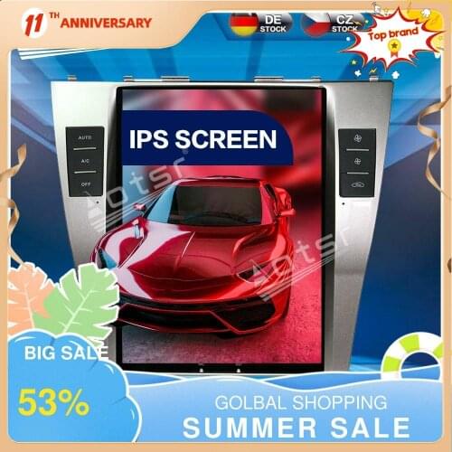 Aorts Tesla Style PX6 Android 9.0 4+64GB Car Radio Player GPS Navigation HD Auto Stereo Multimedio For Toyota Camry 2007 - 2012