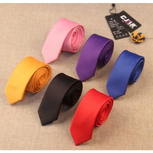 Mens high-end business ties necktie skinny slim 5cm solid Korean fashion designers for men wedding red black 50pcs/lot fedex