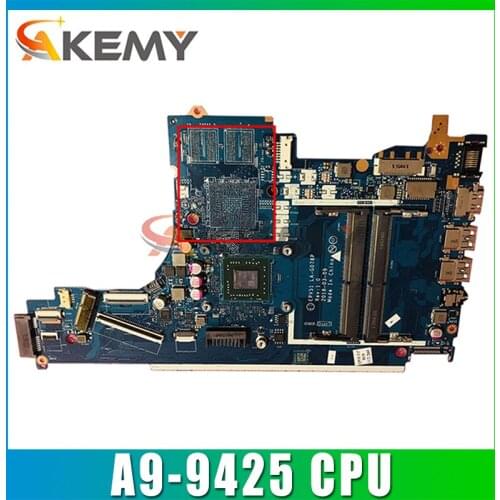 Original For Hp 15-DB Laptop Motherboard ith A9-9425 AM9425 CPU EPV51 LA-G078P L20477-601 L20477-001 DDR4 100% Tested Fast Ship
