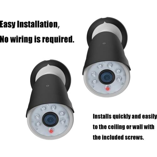Fake analog CCTV camera For home indoor surveillance Smart Camera Indoor/Outdoor Dummy Surveillance Camera With Red LED Lights