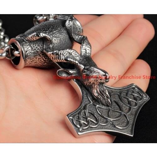 Hip hop Big Thor Hammer Pendant 316L Stainless Steel Polishing Cool Mens Silver color Biker Pendant Punk Style Jewelry