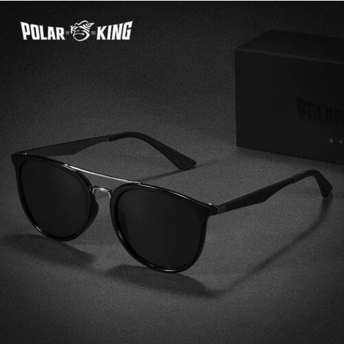 POLARKING Brand Retro Polarized Sunglasses For Men Driving Double Bridge Glasses Male TR90 Fishing Eyewear Gafas Oculos de sol
