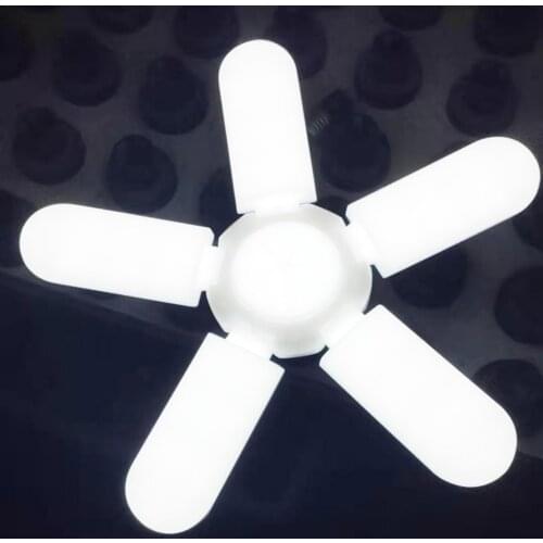 Super Bright 75W E27 LED Garage Light Deformable Classic Foldable Basement 360-Degree Ceiling Lamp Fan Blade Light