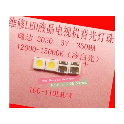 LED Backlight 1W 3030 3V Cool white 80-90LM TV Application new