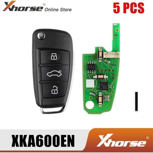 XHORSE XKA600EN Universal Remote Key 3 Buttons For Audi A6L Q7 Type 5 PCS/Lot