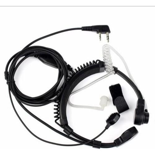 Extendable Throat Mic Earpiece Headset For Walkie Talkie BAOFENG UV-5R UV-82 GT-3 KG-UV8D Finger PPT speaker Microphone CB radio