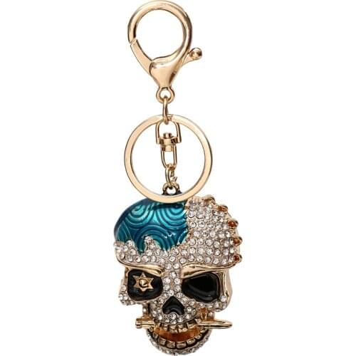 XDPQQ new European and American skull creative metal keychain stereo hip hop car bag pendant factory outlet