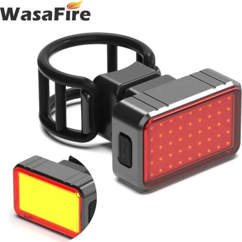 WasaFire Smart Brake Sensing Bike Taillight USB Rechargeable Bicycle Rear Light 4 Modes Night Safety Warning Cycling Tail Lights