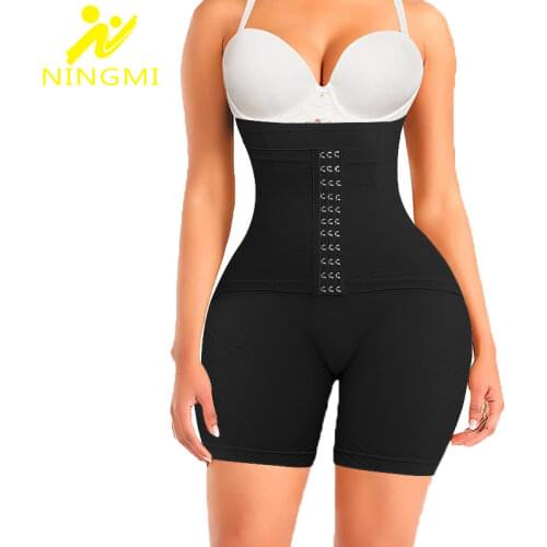 NINGMI Slim Waist Trainer Women Body Shaper Shapewear Bodysuit Tummy Control Panties Corset Butt Lifter Short Slimming Underwear