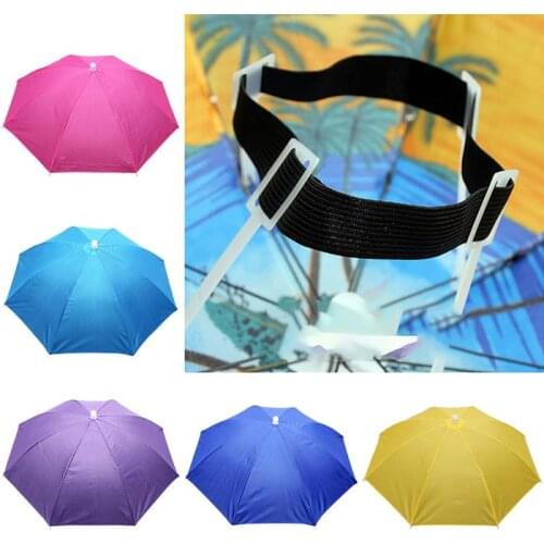 Fishing Umbrella Sun Umbrella Fishing Umbrella Hat Foldable Umbrella Cap Camping Foldable Umbrella Cap Festival Outdoor Parasol