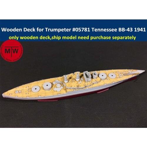 1/700 Scale Wooden Deck for Trumpeter 05781 USS Tennessee BB-43 1941 Ship Model Kit