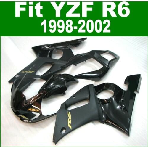 100%new Fairings For YAMAHA R6 98 1998 2002 top-selling Fairing kit ( Matte & glossy black ) ll05