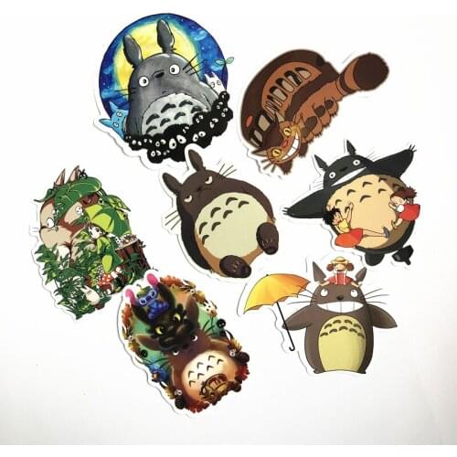 7 Pcs/lot Totoro Cute Sticker Decal For Phone Car Laptop Bicycle Notebook Backpack Case Waterproof Kids Toy Stickers