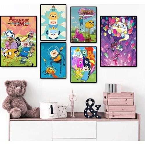 Diamond Painting Cross Stitch Adventure Time Cartoon Poster Picture of Rhinestone Diamond Mosaic Diamond Embroidery Home Decor