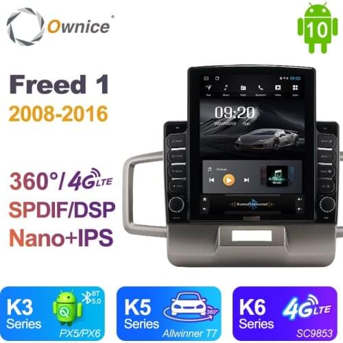 Ownice Android 10.0 for Honda Freed 1 2008 - 2016 Car Radio Auto Multimedia Video Audio GPS Player head Unit 360 Panorama 4G LTE