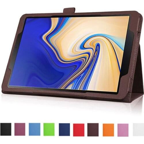 Case for Samsung Galaxy Tab S4 2018 10.5 T830 T835 SM-T835 Flip Leather for Samsung S4 Tab Pen-slot Protective Stand Cover Case