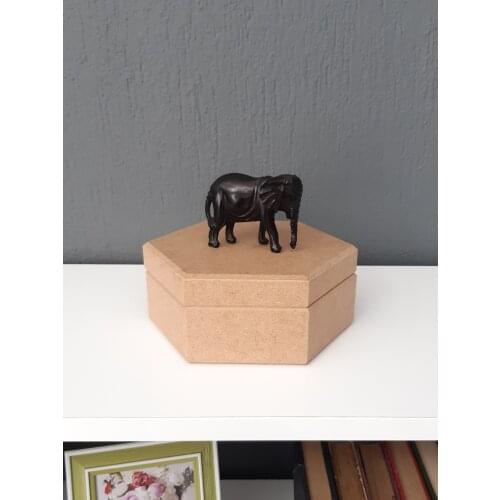 Decorative Hexagonal Mdf Jewelry Clock Money Storage Box Indoor For Convenient Design With Different Object Trinket