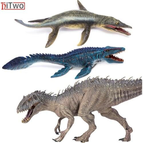 HiTwo Prehistoric Jurassic Indominus Rex Action Figures Open Mouth Savage World Animals Model PVC High Quality Toy For Kids Gift