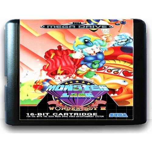 Wonder Boy III for 16 bit Sega MD Game Card for Mega Drive for Genesis Video Game Console