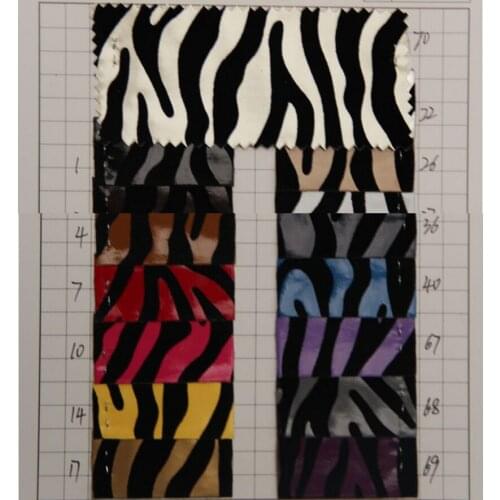 Synthetic leather material Flocked zebra leather quality waterproof PU leather fabric home decoration wholesale