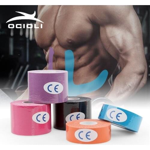 2 Size Kinesiology Tape Athletic Tape Sport Recovery Tape Strapping Gym Fitness Tennis Running Knee Muscle Protector Scissor