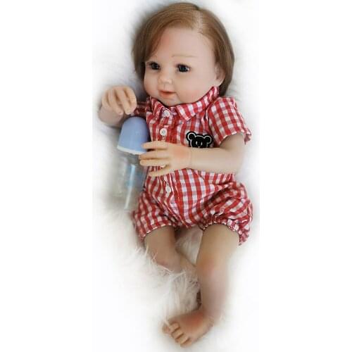 20 Inch 50cm Soft Silicone Reborn Girl Doll Rooted hair Beautiful Girl Baby Doll Toddler Cute Birthday Gift