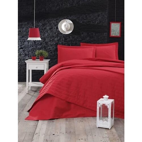 Monart Quilted Bedclothes Double Bed Red