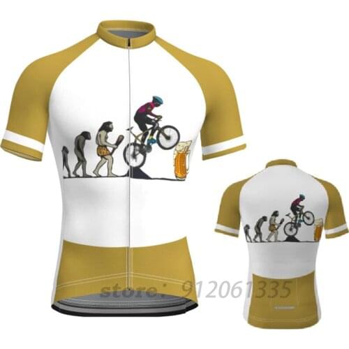 Mens Short Sleeve Evolution Cycling Jersey Blue Bike Top Mountain Bike MTB Road Bike Cycling Quick Dry Sports Clothing