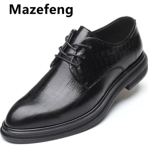 2021 New Men Dress Shoes High Quality Leather Formal Shoes Men Big Size 38-48 Oxford Shoes for Men Fashion Office Shoes Men